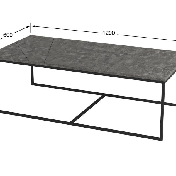 Стол журнальный “Геометрика” (серый бетон)